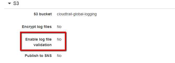 log file integrity validation