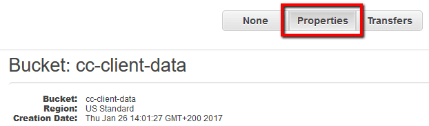 Properties tabs